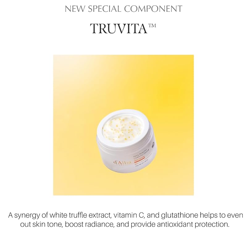 d'alba Piedmont Vita Toning capsule Cream, Deep Hydration Face Moisturizer, Glass Skin with Vita-Cera Oil Capsules, Deep Hydration Face Moisturizer (1.94 oz.) JAR VITA