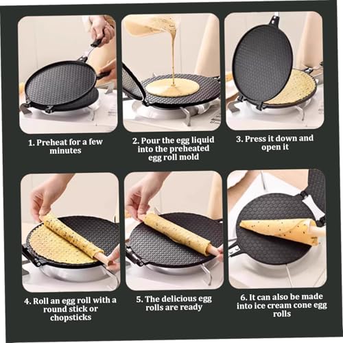 Tortilla Press, Cast Iron Tortilla Maker Press for Stove Top, Pizza Dough Maker for Flatbread, Roti, Taco, Empanada, Ice Cream Cone, Egg Roll Kitchen Tool