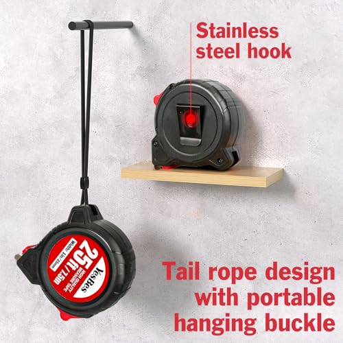 Tape Measure 25 ft, 10 Pack Bulk Easy Read Measurement Tape, Self-Locking Measuring Tape Retractable 25 FT by 1 in - Thumbnail 4