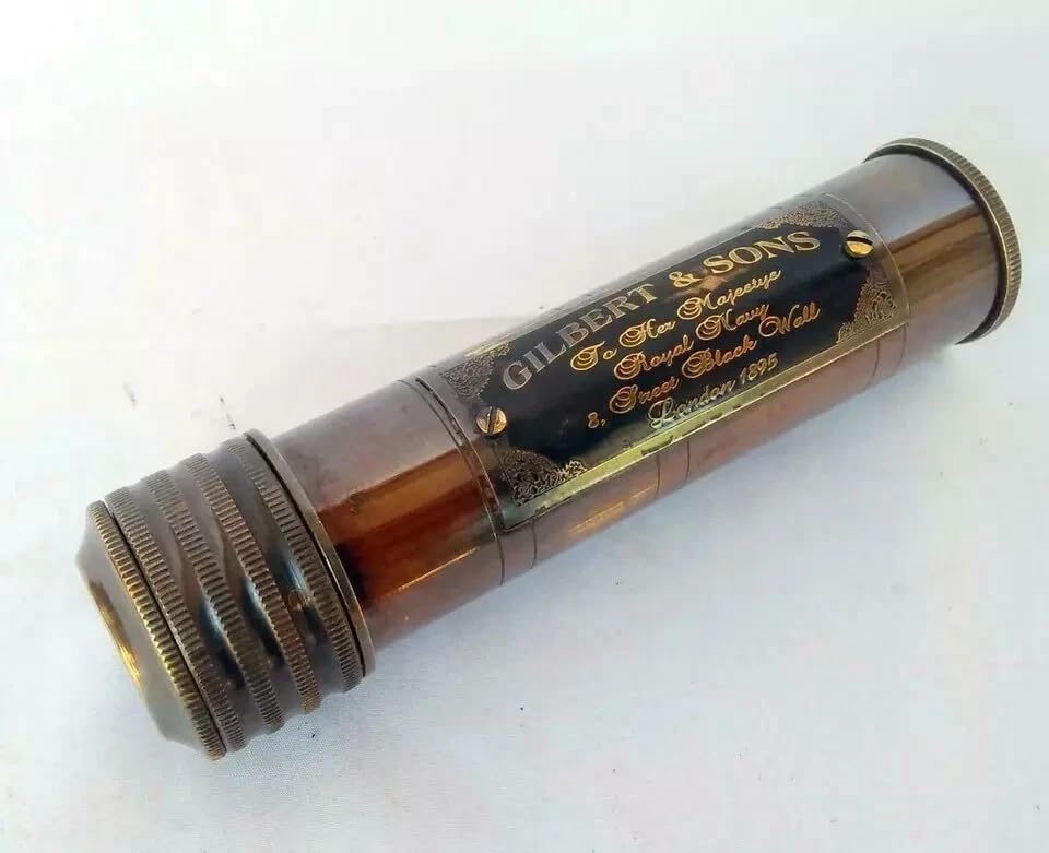 Vintage Antique Brass Kaleidoscope Gilbert & Sons Handmade Nautical Kids Gifts
