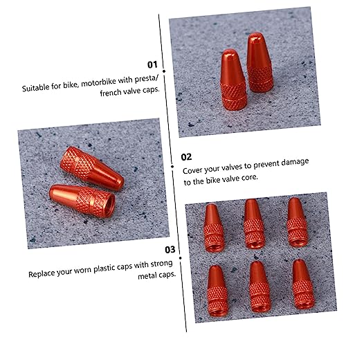 VANZACK 36pcs Tapas de Válvula para Neumáticos de Bicicleta de Aluminio, Cubiertas Duraderas contra Polvo para Motocicleta, Bicicleta de Montaña y de Carretera, Fácil de Instalar, Estilo Francés, Color Vibrante miniatura 5