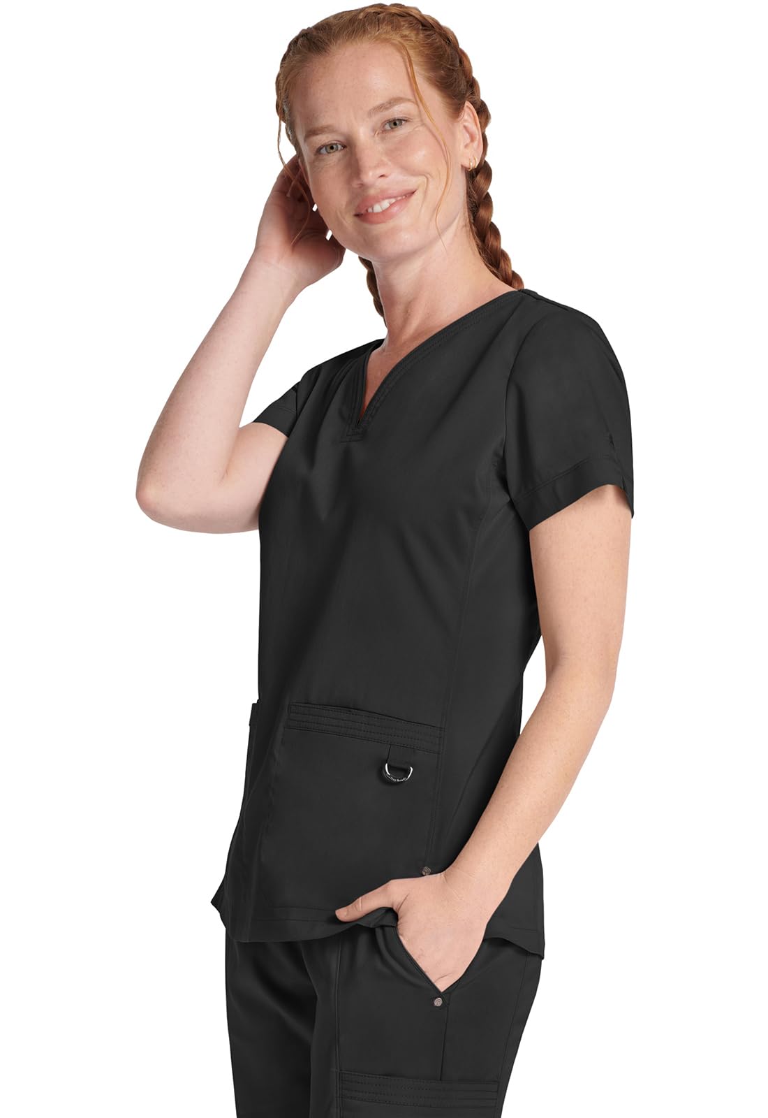 Healing Hands Purple Label HH600 - Top da donna con scollo a V, elasticizzato, in 2 direzioni, con 3 tasche