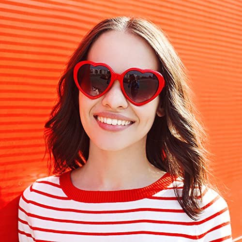 SUNOVELTIES 12 Pack Neon Colors Heart Shape Party Favors Sunglasses Unisex Wholesale2