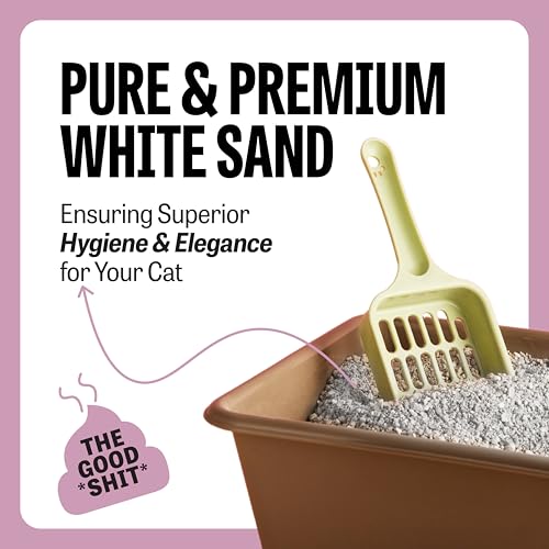Image of PetCrux Pet Exclusive White Sand Lavender Scented Cat Litter | Made with the Highest Grade White Sand | Superior Odour Control | 99.9% Dust Free Scoopable (for Multiple Cats), 5kg, Pack of 2