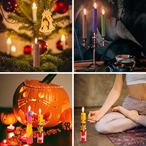 Beeswax Candle Making Kit For Kids And Adults, Colorful Beeswax Sheets For Candle Making,Pure Beeswax Diy Handmade Art Craft Activities,12 Colors Natural Honeycomb Beeswax Sheets And Cutters Selection #TOP3