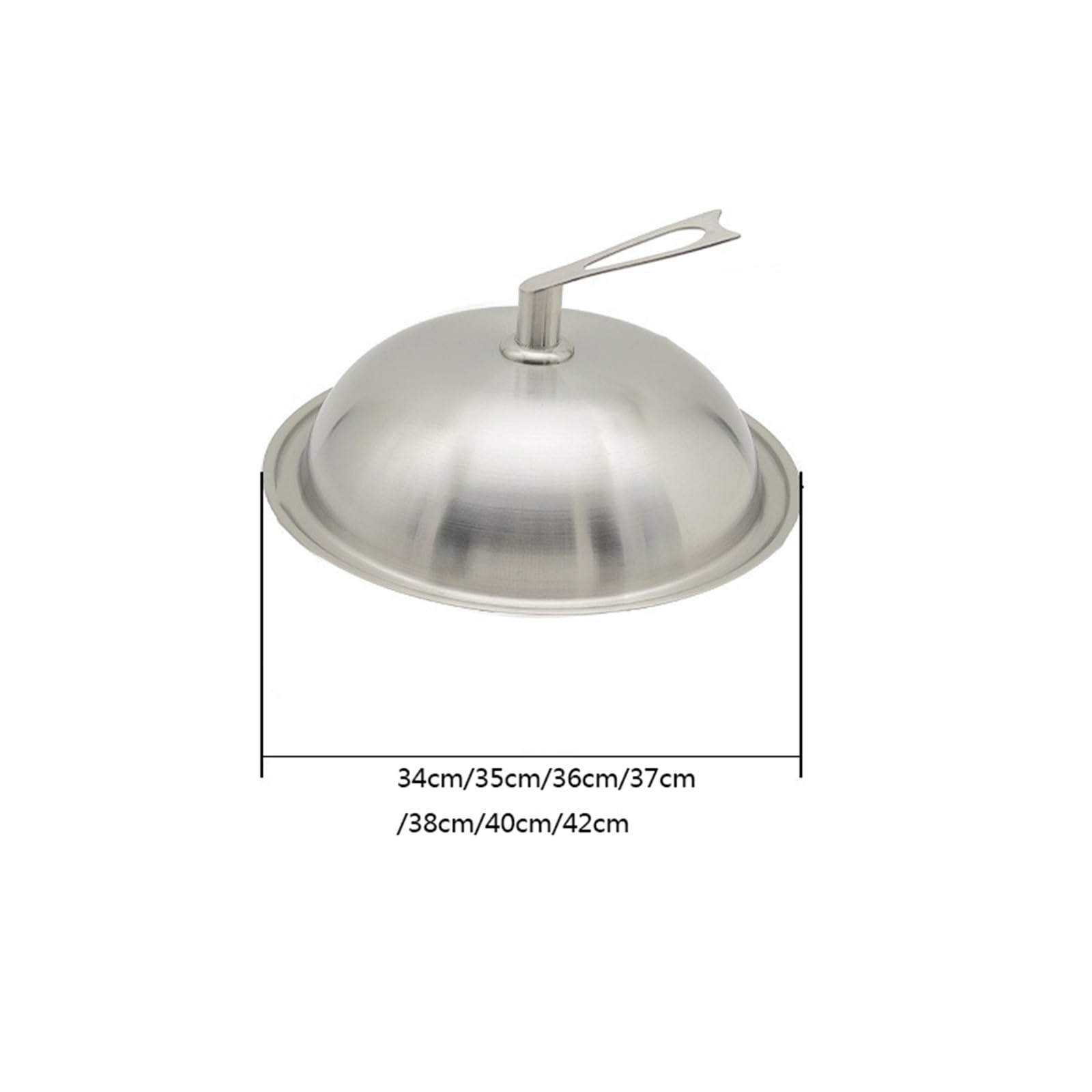 Coperchio Universale per pentole, Coperchio di Ricambio per padelle Grill, Coperchio Rotondo in Acciaio Inossidabile per Wok, Coperchio di Ricambio per Utensili da Cucina, coperchi di,40