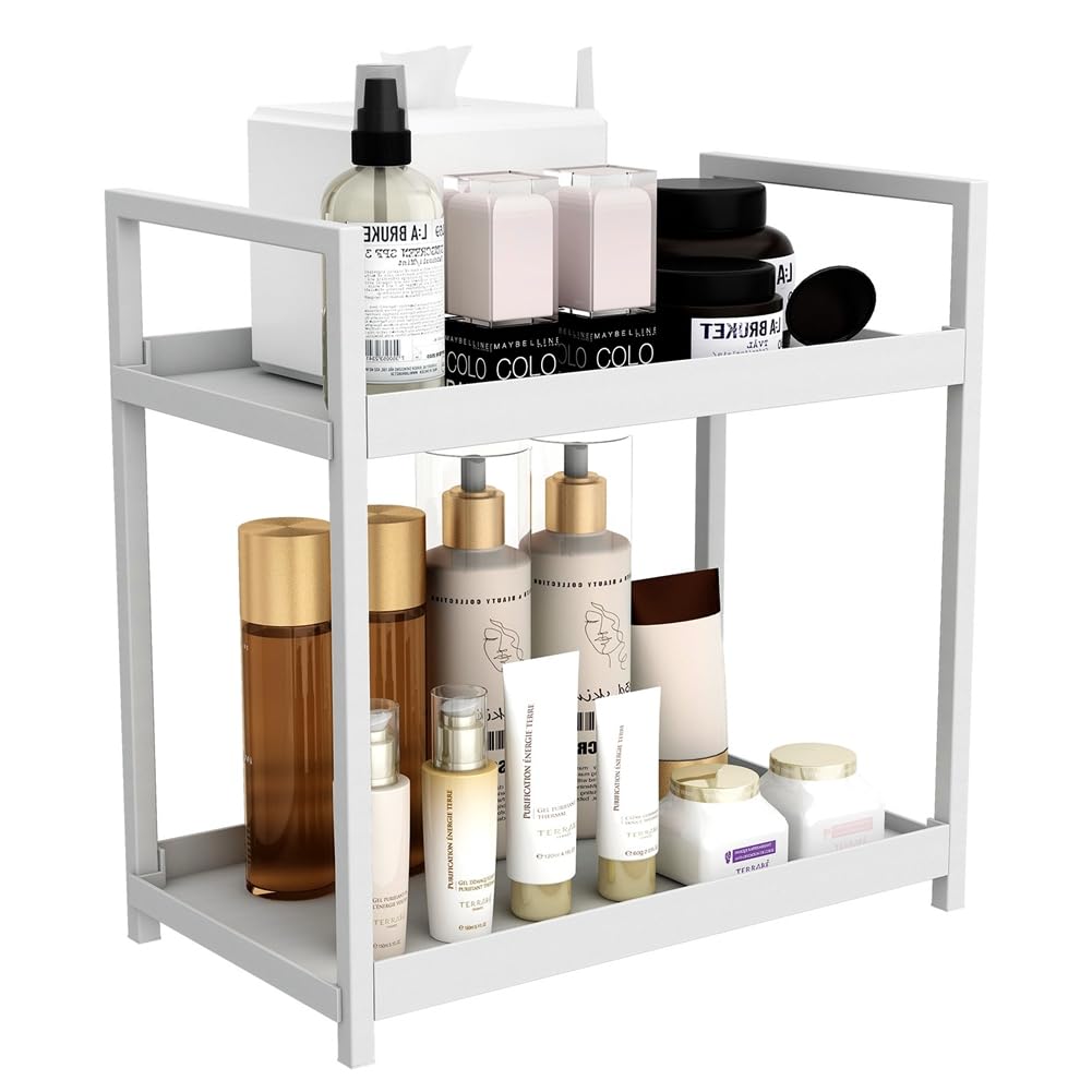 CTRLZS Shelf Bathroom Countertop Storage Rack Cosmetic Shelf Kitchen Spice Rack