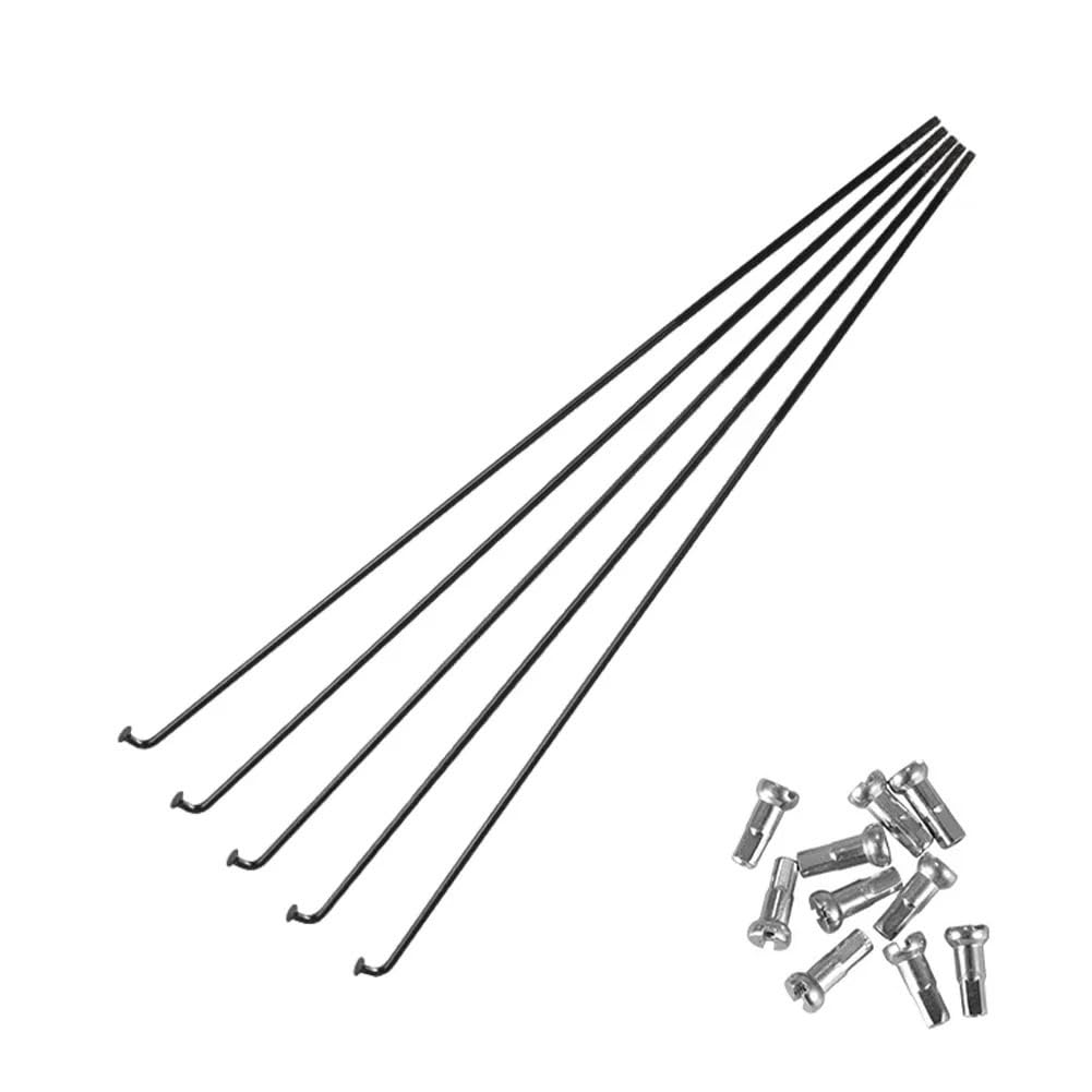 DMLAYHP Bicycle Repair Parts 12PCS Spokes with Nipples 45# Anti-Rust Steel Wheel(275MM 12PCS)