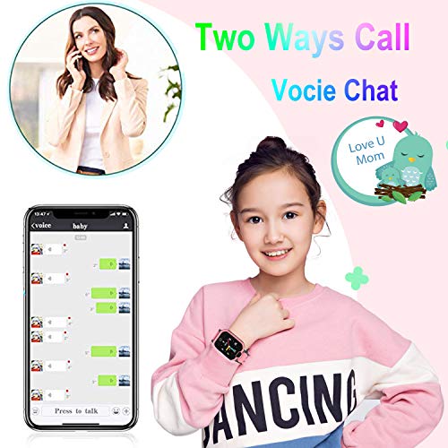 Kids Smartwatch Phone IP67 Waterproof, Boys Girls Watch with LBS/AGPS Locator 2Way Call SOS Voice Chat Camera Alarm Clock Sport Watch Gift for 3-12 Years Old Childrens (02-2G LBS Waterproof Blue) - Thumbnail 5