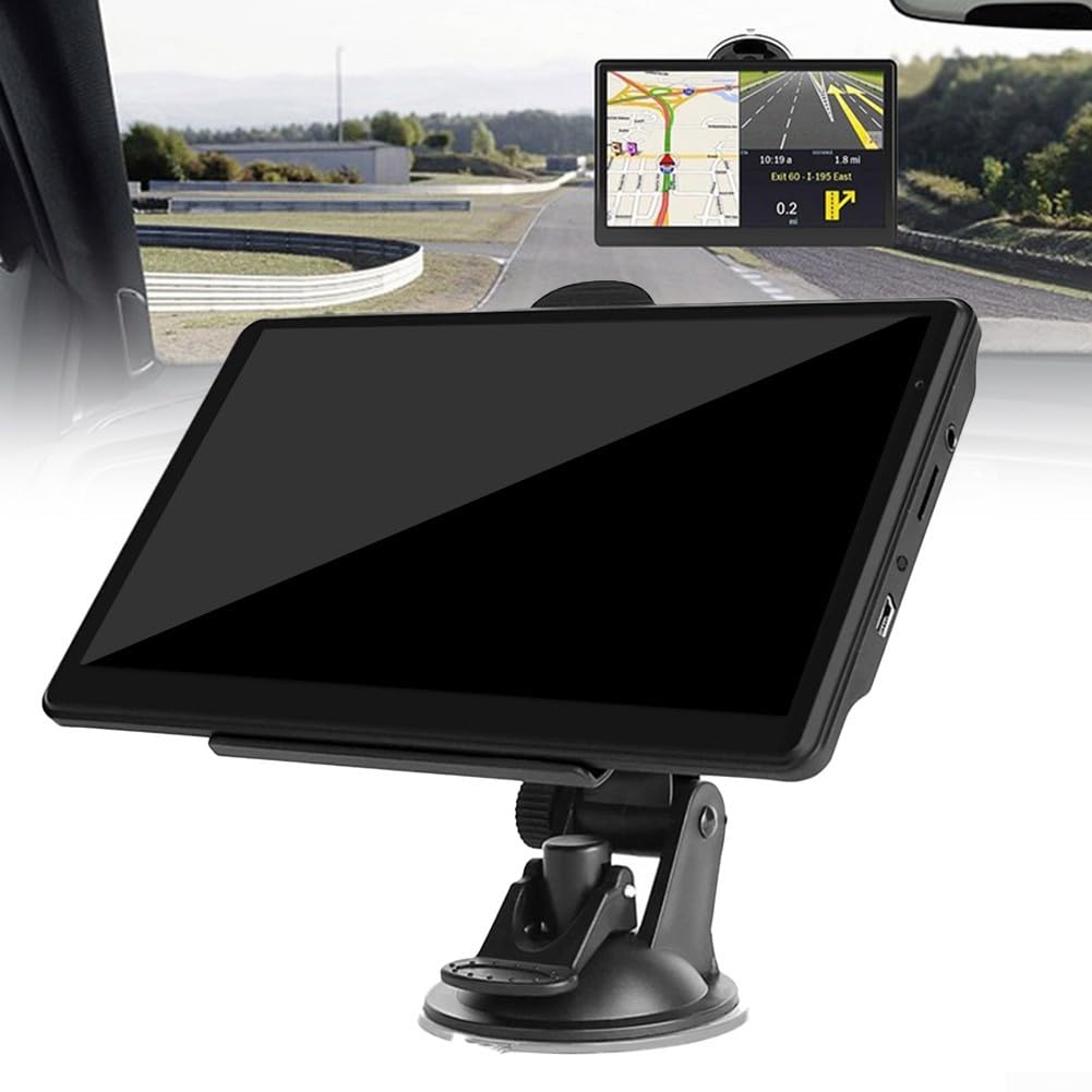 17,8 cm (7 Zoll) GPS Navigator Auto 7 Zoll LKW GPS Truck Navi UK Lebenslange Updates, Navi UK EU Karten, Unterstützung Postleitzahl Suche und Sprachführung, Blitzer, Spurführungsassistent