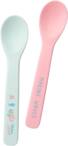 Miniatura 6 de Stephen Joseph Juego de cucharas de silicona para bebés, cucharas de alimentación de primera etapa para bebés, juego de cucharas que fomenta la