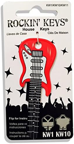 Rockin' Keys Cherry Red Electric Guitar Shaped Kwikset KW1 KW10