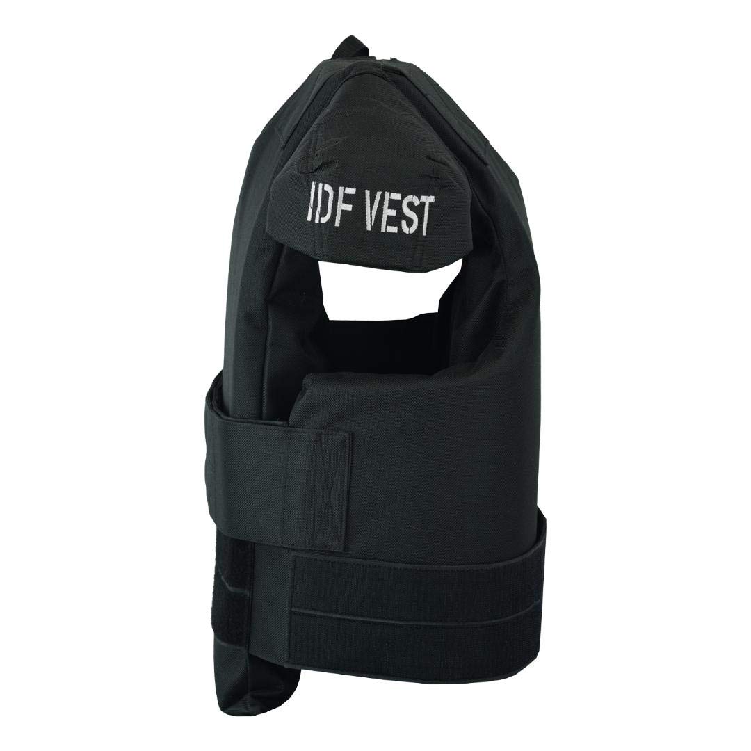 Krav Maga Erwachsene Vollkontakt Sparring IDF Weste in Schwarz, One Size / Adjustable, Nylon, Modern, Schnalle/Klettverschluss, Krafttraining, Weste