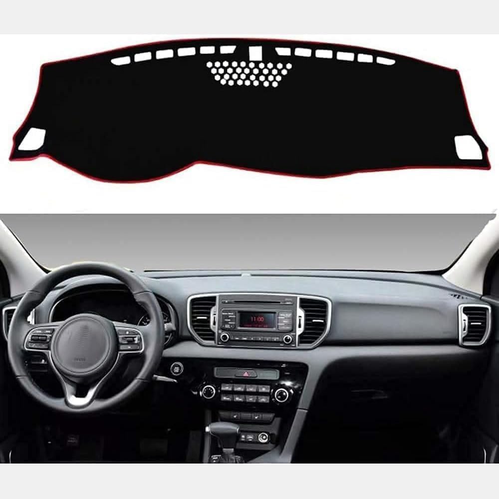 Tappetino Copri Cruscotto per Kia Sportage QL 2016-2019 - Antiscivolo e Parasole, Protettivo Anti-Riflesso per Auto