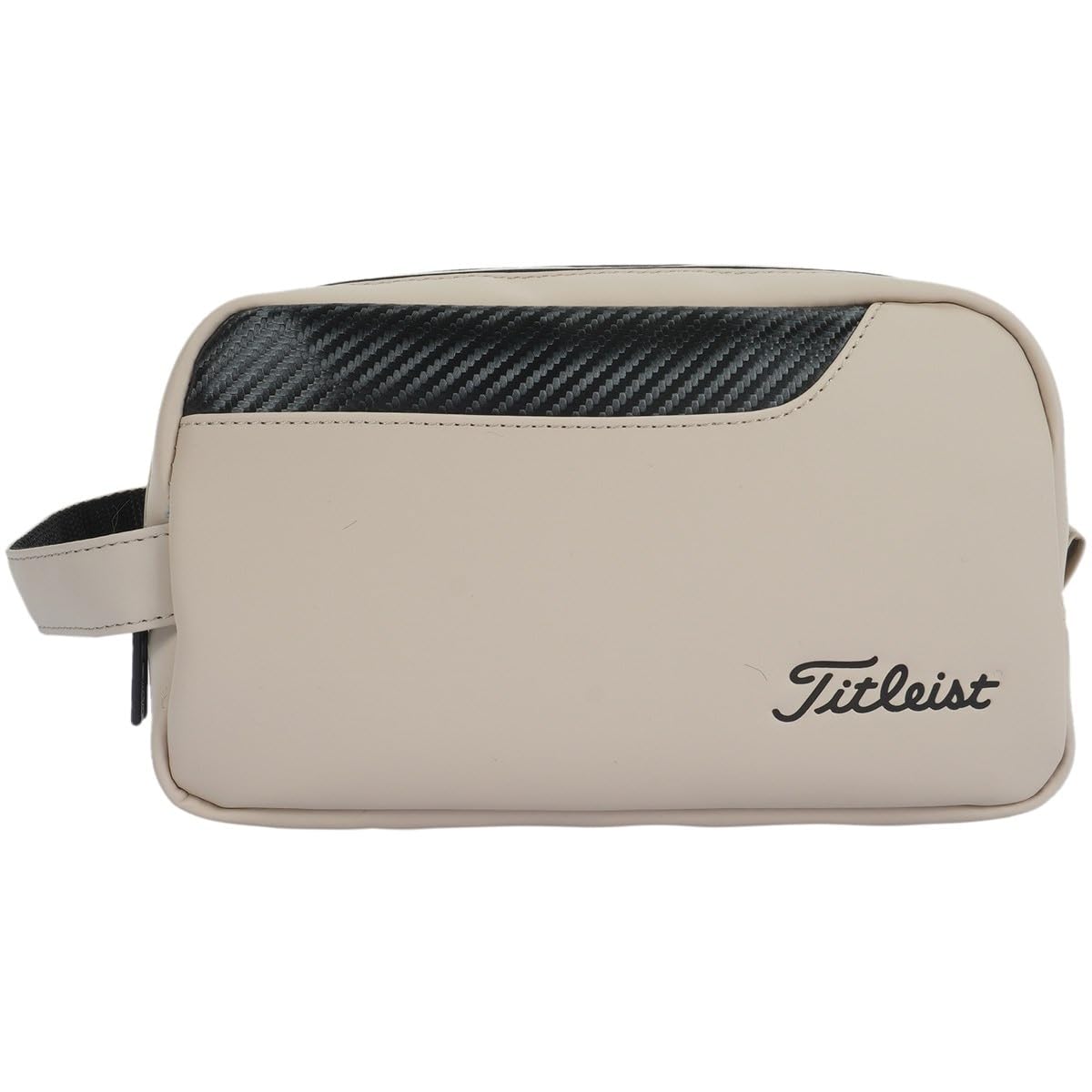 Titleist Core Essential Pouch Golf Accessory Bag Khaki PU Leather Zipper