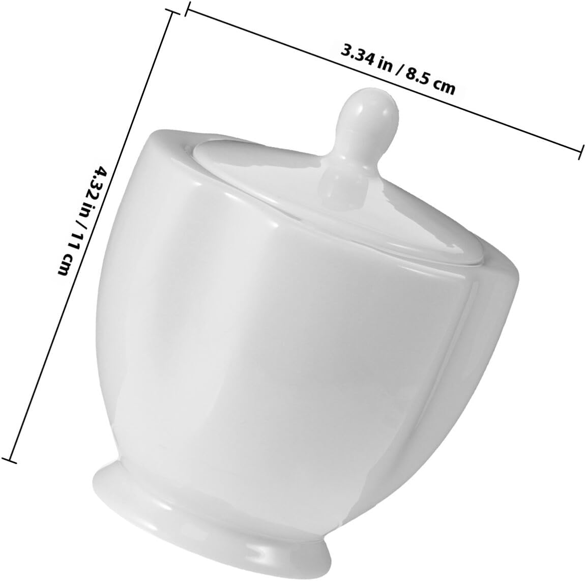 Ceramic Sugar Canister with Lid, Kitchen Seasoning Container, French Style Porcelain Sugar Bowl for Dining and Entertaining, Salt Storage Jar for Home Use