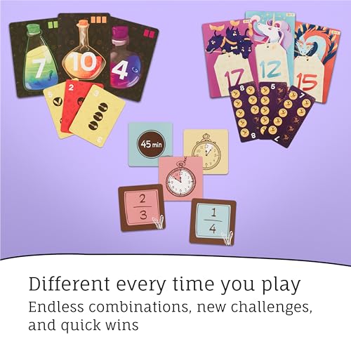 Image of Math Card Games Bundle for Kids 6+ & 8+ | 3 Games Included | Fun & Education | Help to Build Math, Focus and Logic | Recommended by Teachers | 2-6 Players | 10 min Playtime (Math Card Bundle)