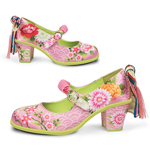 Hot Chocolate Design Chocolaticas Mid Heels Kimono Women's Mary Jane Pump Multicoloured HCD 382