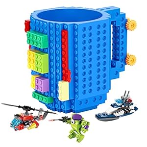 Gvendo Build-on Brick Coffee Mug,Novelty Funny DIY Coffee Cup with Building Blocks,Creative Water Coffee Cups Gifts for…