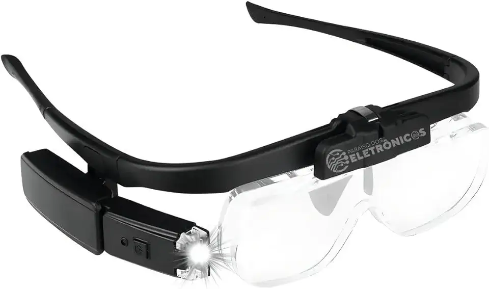 Óculos Lupa Aumento Led Recarregável Profissional Ajustável