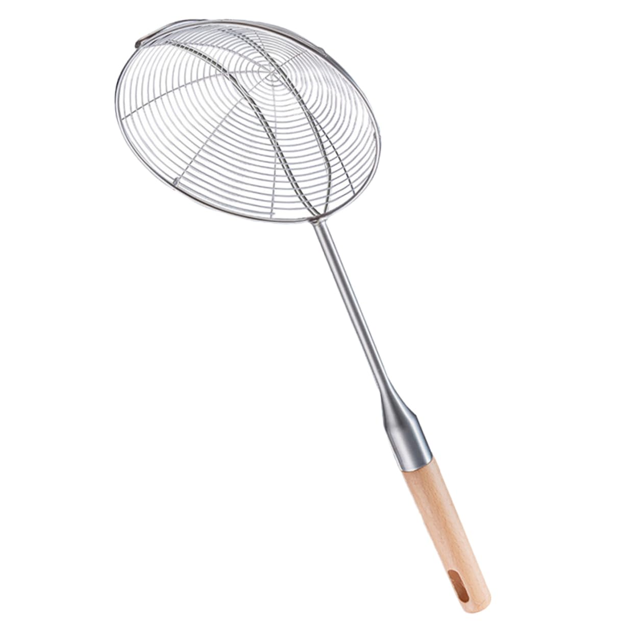 VOSAREA Stainless Steel Slotted Spoon with Handle Frying Strainer for Cooking Skimming Sifting Colander Tool for Home Restaurant Use for French Fries