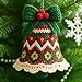 DIY Crochet Christmas Bell Ornament Kit,Hand-Woven Decorations,Christmas Decoration Hanging Ornaments,Hand-Woven Ornaments (Blue)