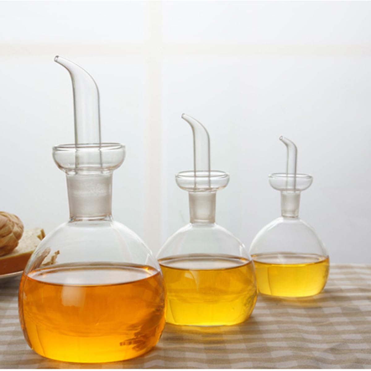 Aceitera para Dispensar Aceite y Vinagre de 500 Ml a Prueba de Fugas de Vidrio Botella Transparente y Funcional Hogar o Restaurante para Cocina