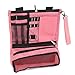 TIKATARER Sports Accessories Bag, Oxford Cloth Portable Storage Pouch with Phone Pocket & 2 Internal Compartments, Ideal for Golf, 10-15 Balls, 3-5 Divot Tools, 10 Tees, 3 Gloves (Pink)