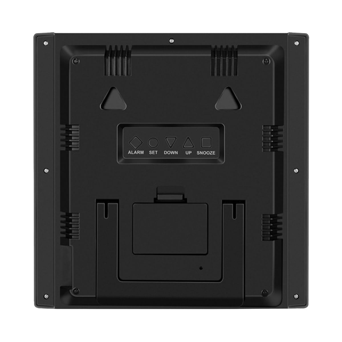Reloj de pared digital, reloj de escritorio con temperatura, humedad, fecha, semana, pantalla grande, calendario, despertador a pilas, perfecto para personas mayores.