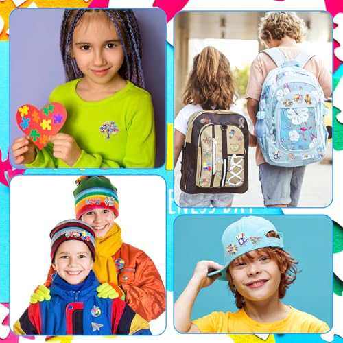 Image of SANNIX 60Pcs Autism Awareness Pins, Autism Lapel Pin Autism Puzzle Enamel Brooch Badge fo Autism Awareness Support Events Clothing Bag Hat Accessories, 30 Styles