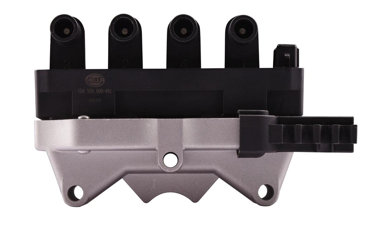 HELLA 5DA 358 000-491 Bobina d'accensione, 12V, 3a... poli, Bobina d'accensione blocco, avvitato