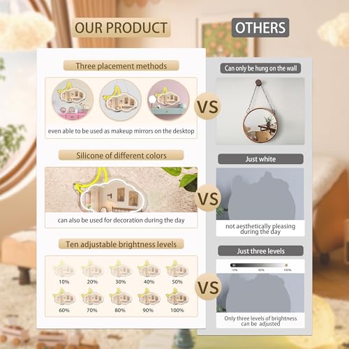 Espejo de nube de luna con luz de neón, 10% de descuento - Image 3