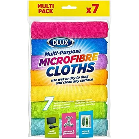 DLux Multi-purpose Microfibre Cleaning Cloths Pack of 7 Cover