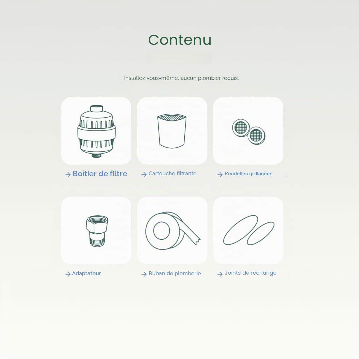 AquaBliss Filtre de douche très résistant, filtration avancée 30x, filtre universel multi-étapes pour pommeau de douche réduit les produits chimiques, le chlore et les odeurs, Nickel brossé (SF500)