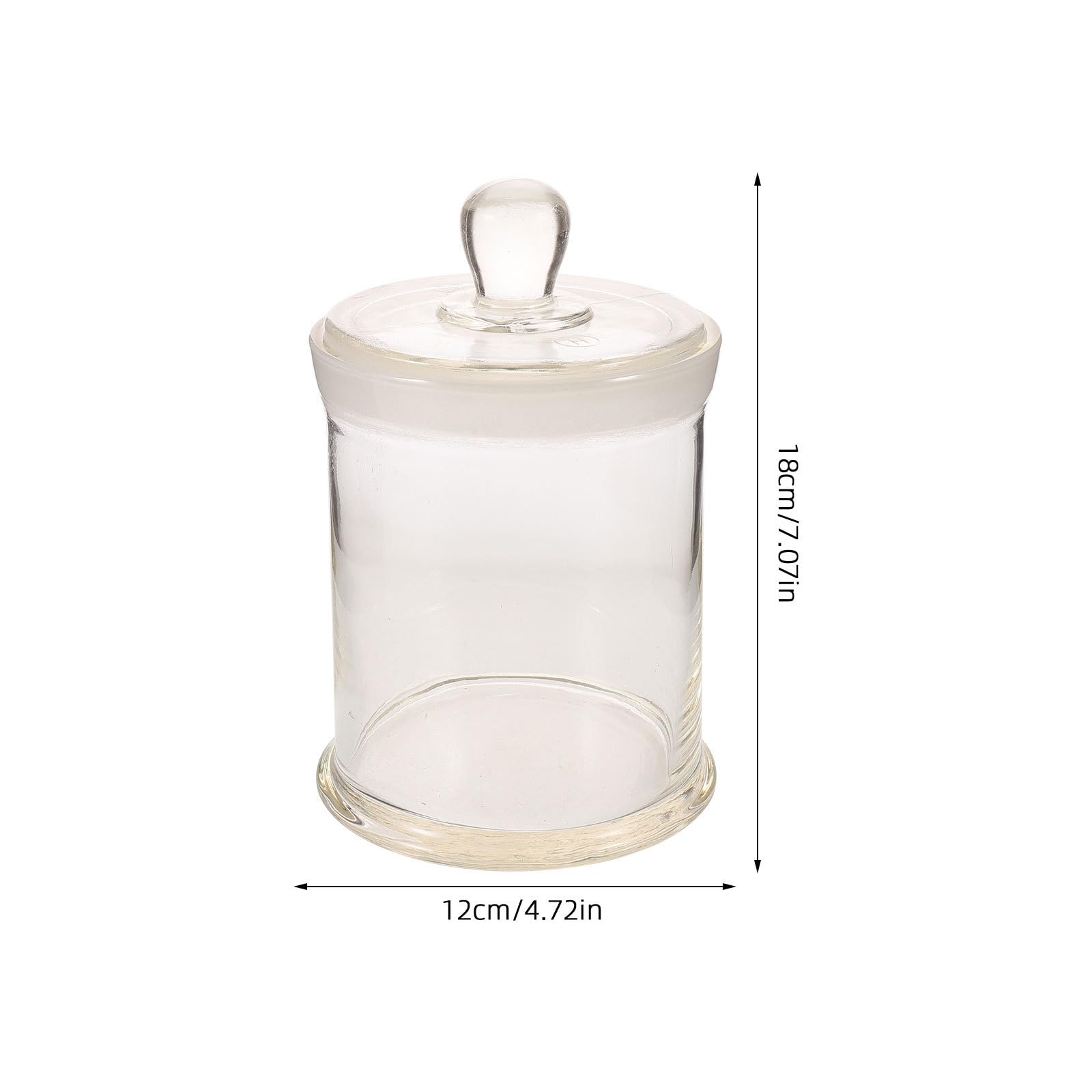 Amosfun Frasco de Vidrio para Tinción Tapa Esmerilada 1200 Ml | Redondo, Boca Ancha, 20x14x14cm, para Muestras Líquidas y Contenido Químico