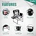 SUNNYFEEL Camping Directors Chair, Heavy Duty,Oversized Portable Folding Chair with Side Table, Pocket for Beach, Fishing,Trip,Picnic,Lawn,Concert Outdoor Foldable Camp Chairs