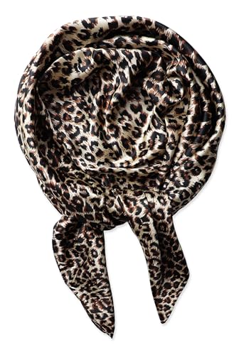 Image of Women's 35 inch Satin Square Silk Like Hair Scarves and Wraps Headscarf for Sleeping | Silk Feel Neckerchief, Hair Scarf, Fashion Bandana, Headscarf, Headband, Hair Wrap Sleeping, Daily Fashion Styling