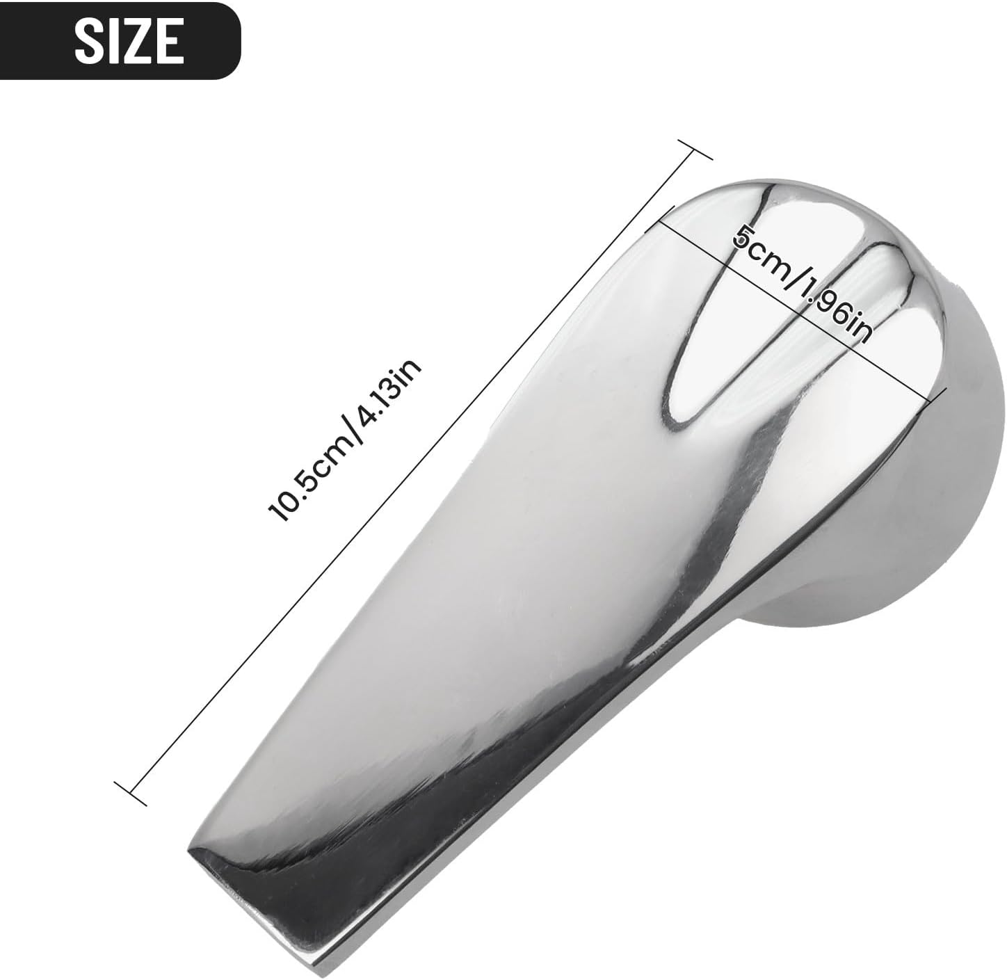 Zinc Alloy Bathroom Kitchen Faucet Handle Replacement 40MM/35MM Valve Core Switch Control Knob With Hot Cold Water Indicator Silver(G 40#)