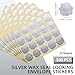 PigPotParty 500 PCS Silver Embossed Envelope Stickes - Heart Stickes Foil Envelope Seal for Valentine' Day, Wedding Invitations, Greeting Cards, Party Favors, Self-Adhesive