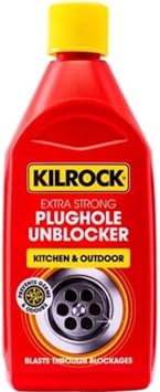 Kil-rock Extra Strong Plughole Unblocker, Kitchen & Outdoor, Liquid, 500ml, Pack of 3