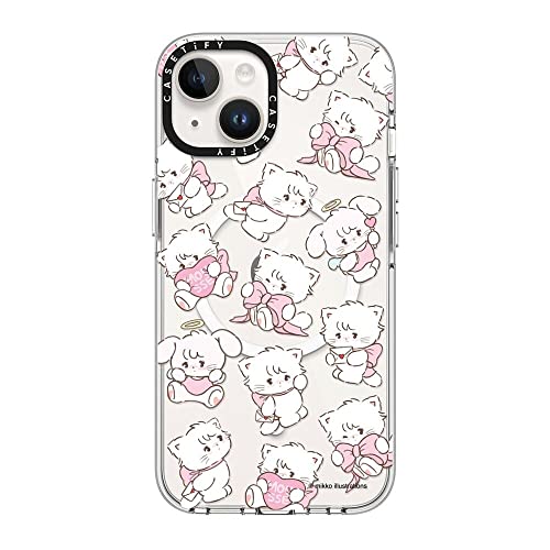 CASETiFY �N���A iPhone 14 �P�[�X [���΂݂ɂ����f��/2m����̗����������N���A/MagSafe �ɑΉ�] - mousse & cammy pattern by mikko illustrations