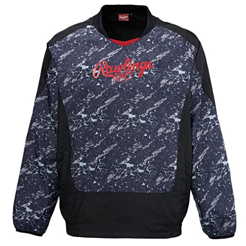 ローリングス(Rawlings) 野球 大人用 BIONIC 長袖ウインドジャケットプルオーバー(裏メッシュ) AOS12F06 インディゴ サイズ M