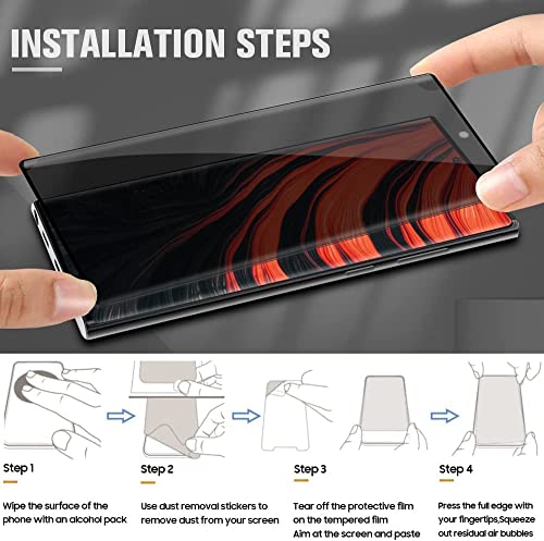 Image of Anti-Spy Privacy Tempered Glass Screen Protector Compatible For Xiaomi Note 10 Pro /Note 10 Pro Max Cellphone (Black,Pack Of 1) Full Coverage Screen Guard With Easy Installation Kit