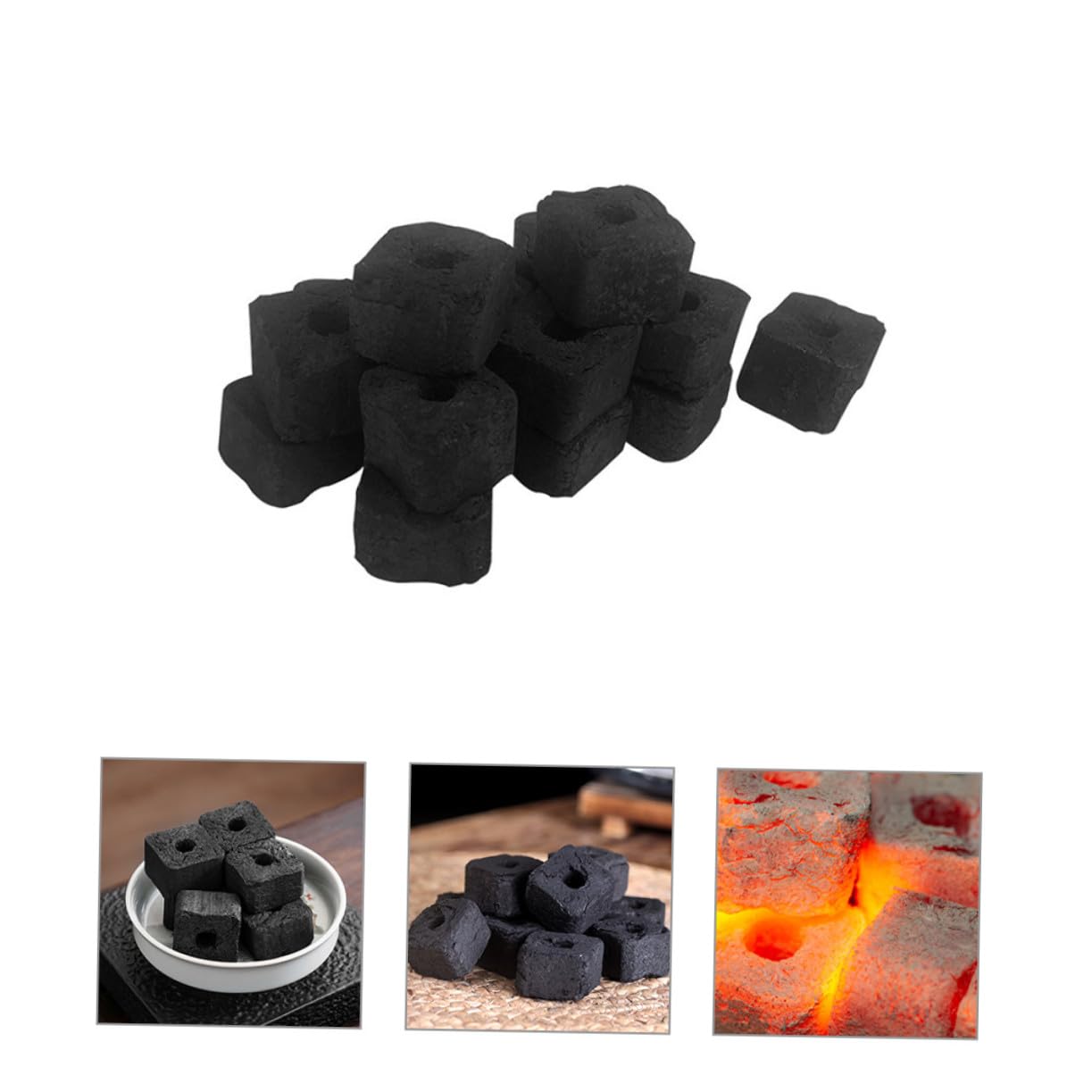 Gatuida Briquetas de Carbón de Bambú para Barbacoa al Aire Libre 500g Carbón Vegetal Multifuncional Ecológico para Cocina Camping y Calefacción sin Humo ni Olor