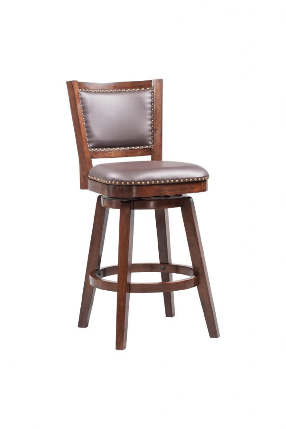 Boraam Broadmoor Swivel Barstool, 44-Inch, Cappuccino