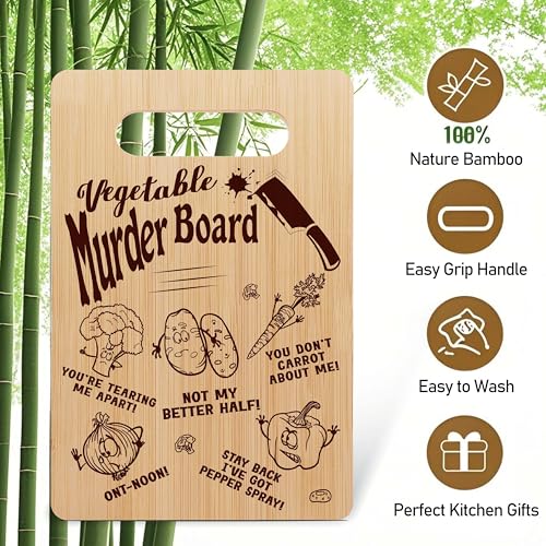 Tabla de cortar de bambú rectangular, 30,48 x 20,32 cm, para verduras y carnes, regalo ideal para cocina, hogar y ocasiones especiales miniatura 4
