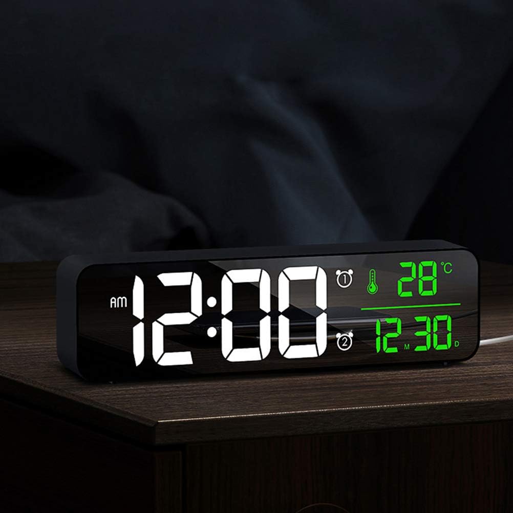 ARTIBETTER 1pc Luminous Alarm Clock Brightness Inductive Night Lamp Temperature Display for Bedrooms and Offices Hour Format Soft Lighting Battery Operated