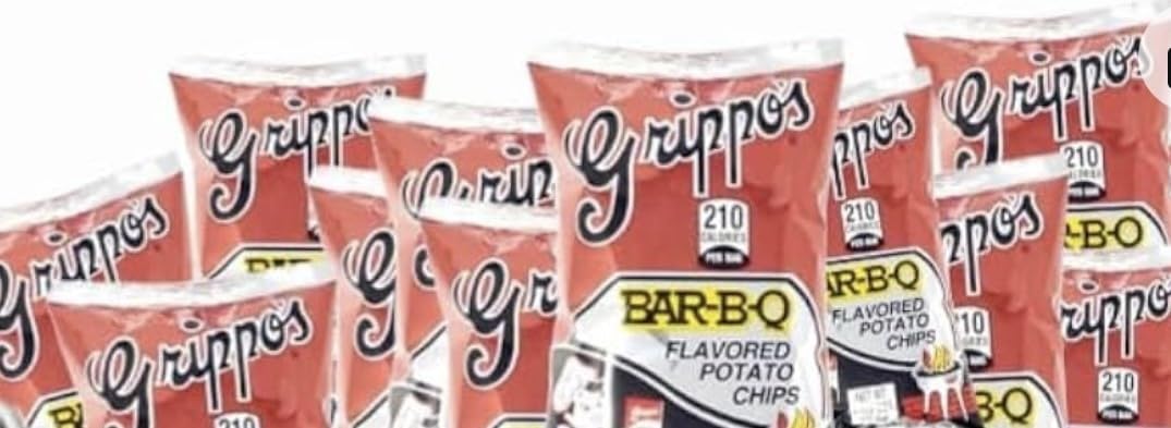 Grippo's Bar-B-Q Potato Chips-12 Pack-1.5 oz bags
