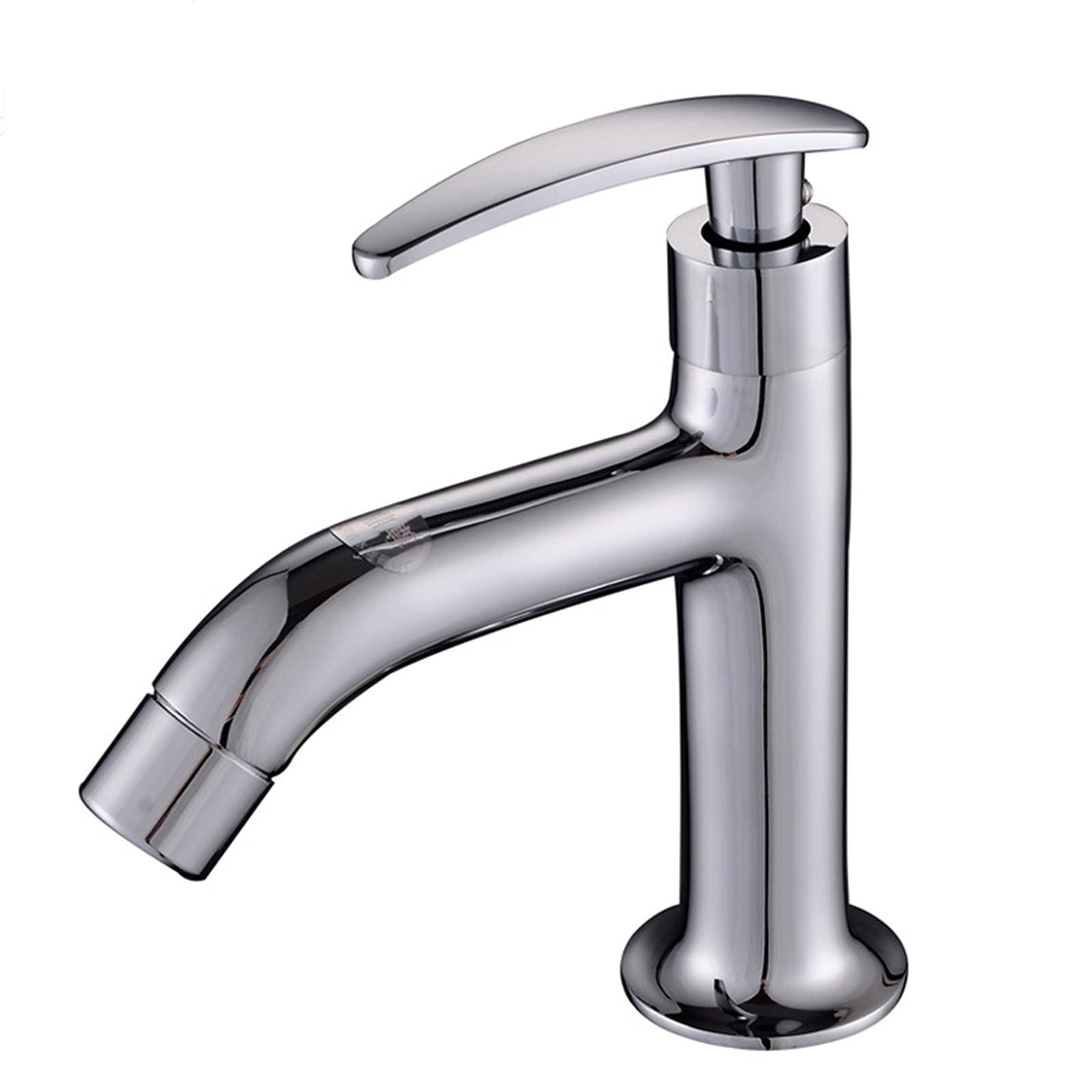 Robinet de lavabo monotrou contre les fuites avec valve en céramique et chrome