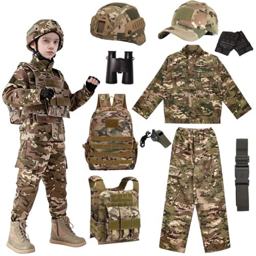 Disfraz infantil ejército camuflajeers para niños miniatura 1